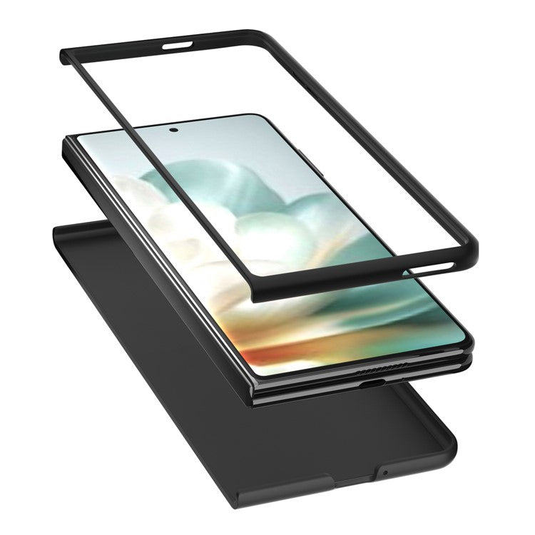 ABEEL For Honor Magic Vs3 5G Case Rhinestone Texture Leather+PC Phone Cover - Silver