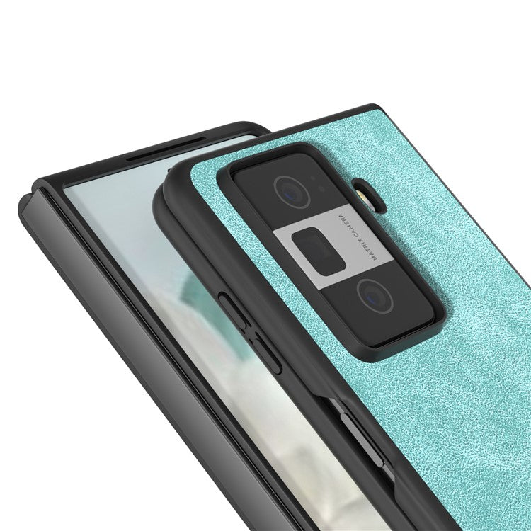 For Honor Magic Vs3 5G Shockproof Case Black Edge PU+PC Phone Cover - Baby Blue
