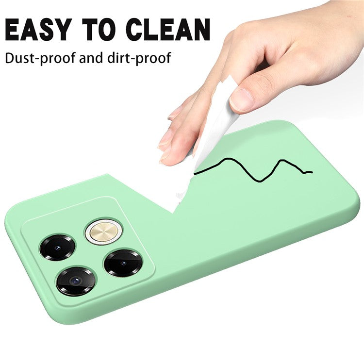 For Infinix Note 40 5G Case with Hand Strap Liquid Silicone Anti-Drop Phone Cover - Green
