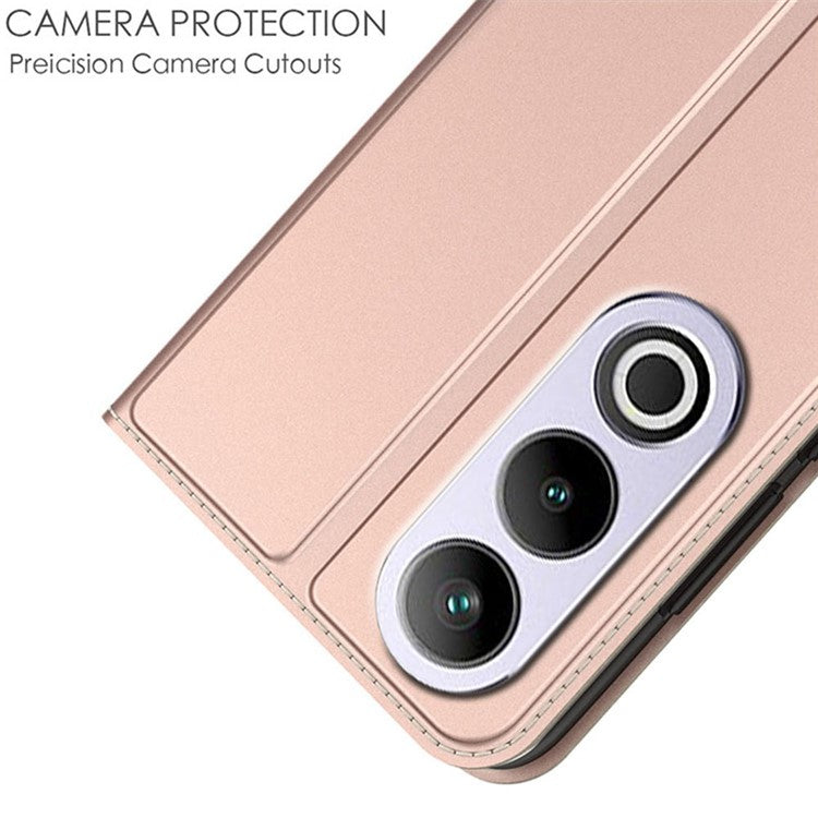For OnePlus Ace 3V 5G Case Leather+TPU Phone Cover Card Slots Magnetic Closure - Rose Gold