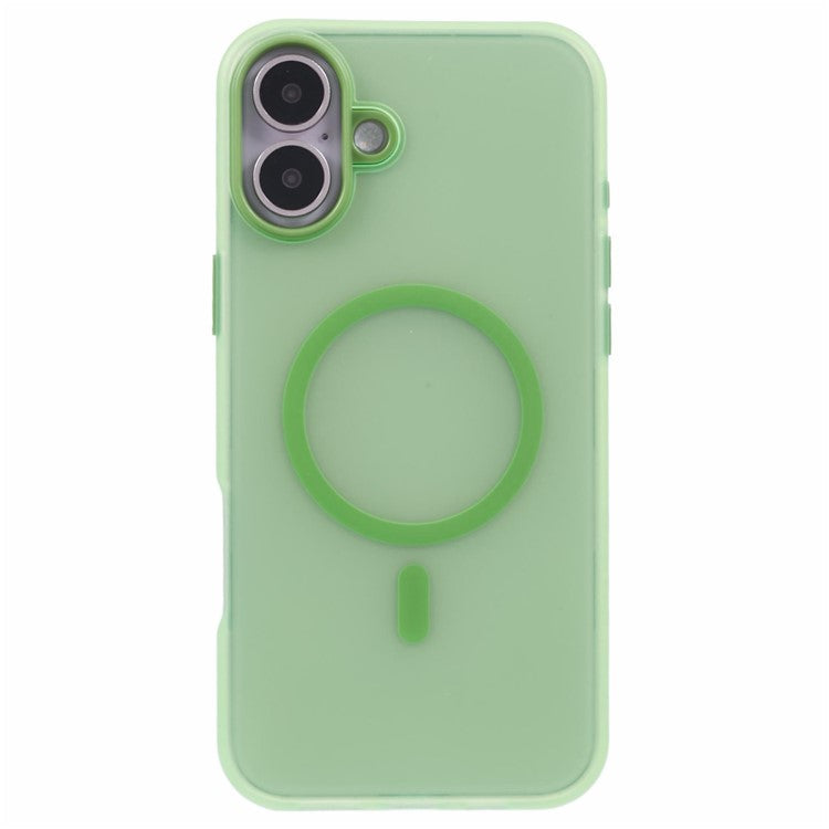 For iPhone 16 Case Compatible Cover with MagSafe Soft TPU Thin Protective Cover with Matte Finish - Green