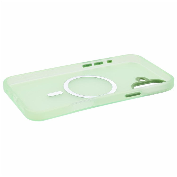 For iPhone 16 Case Compatible Cover with MagSafe Soft TPU Thin Protective Cover with Matte Finish - Green