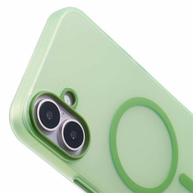 For iPhone 16 Case Compatible Cover with MagSafe Soft TPU Thin Protective Cover with Matte Finish - Green
