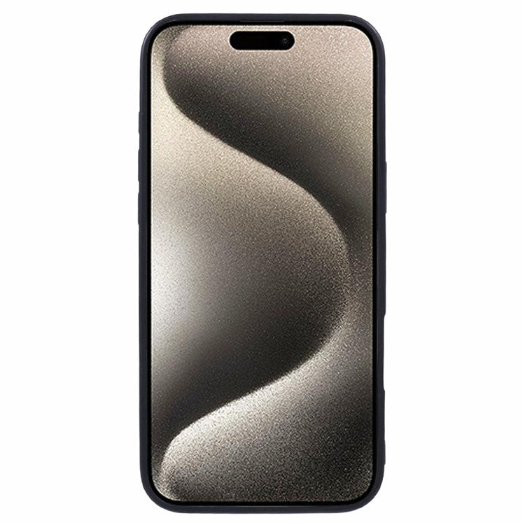 X-LEVEL Bojue-3 Series For iPhone 16 Plus Case Leather Coated PC+TPU Hybrid Protective Cover - Grey