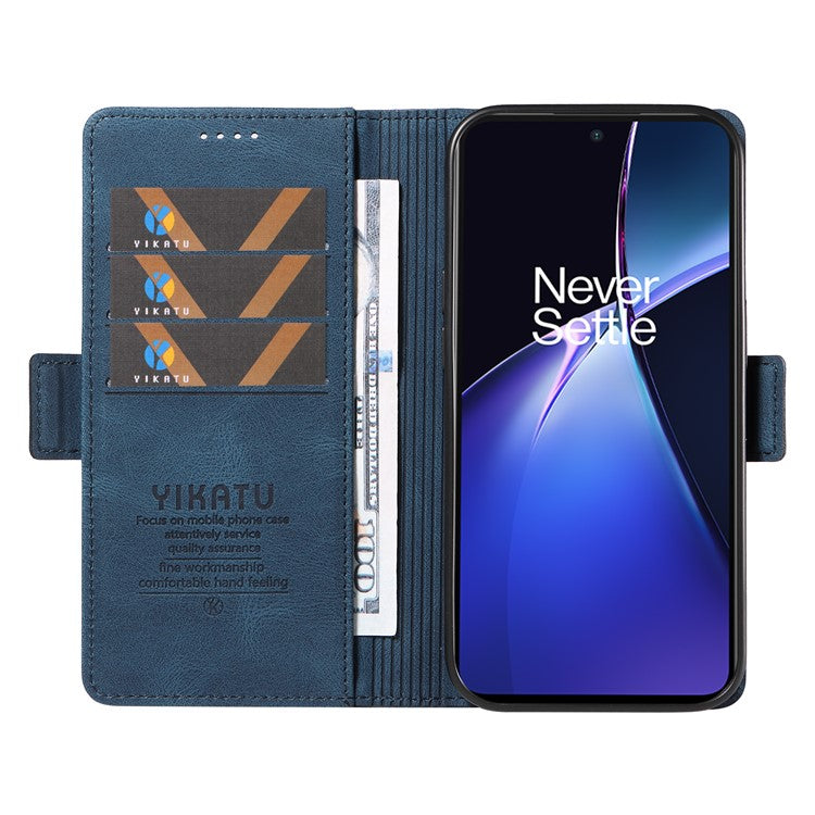 YIKATU YK-005 For OnePlus Nord CE4 Lite 5G / Oppo K12x 5G (China) Case PU Leather Phone Cover Stand Card Slots - Blue