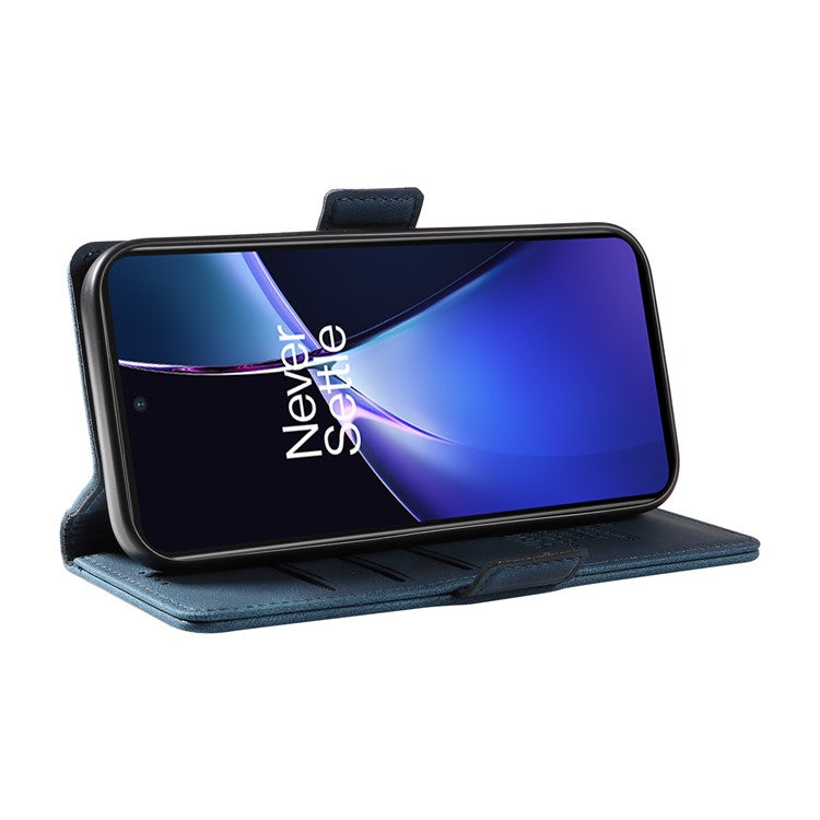 YIKATU YK-005 For OnePlus Nord CE4 Lite 5G / Oppo K12x 5G (China) Case PU Leather Phone Cover Stand Card Slots - Blue