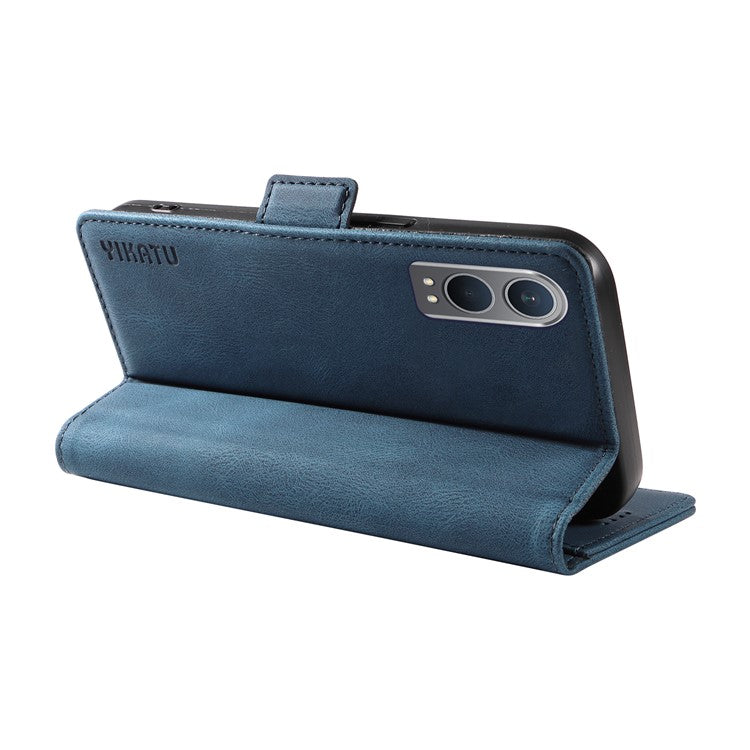 YIKATU YK-005 For OnePlus Nord CE4 Lite 5G / Oppo K12x 5G (China) Case PU Leather Phone Cover Stand Card Slots - Blue