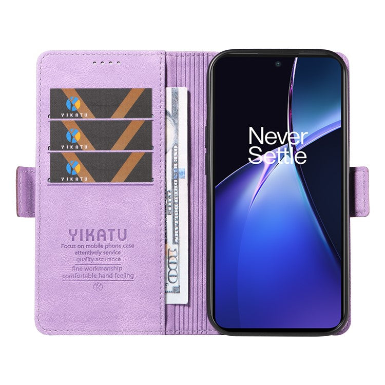 YIKATU YK-005 For OnePlus Nord CE4 Lite 5G / Oppo K12x 5G (China) Case PU Leather Phone Cover Stand Card Slots - Purple