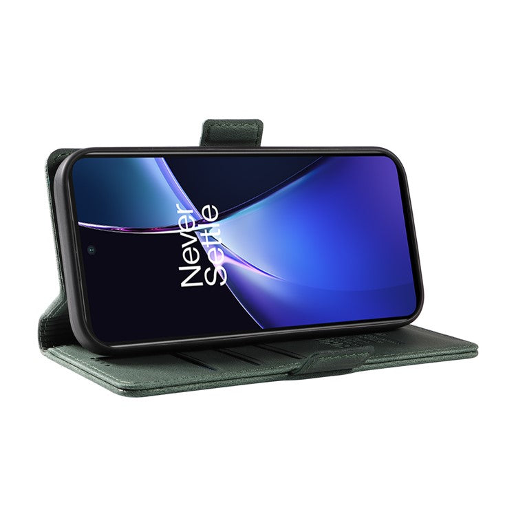 YIKATU YK-005 For OnePlus Nord CE4 Lite 5G / Oppo K12x 5G (China) Case PU Leather Phone Cover Stand Card Slots - Green