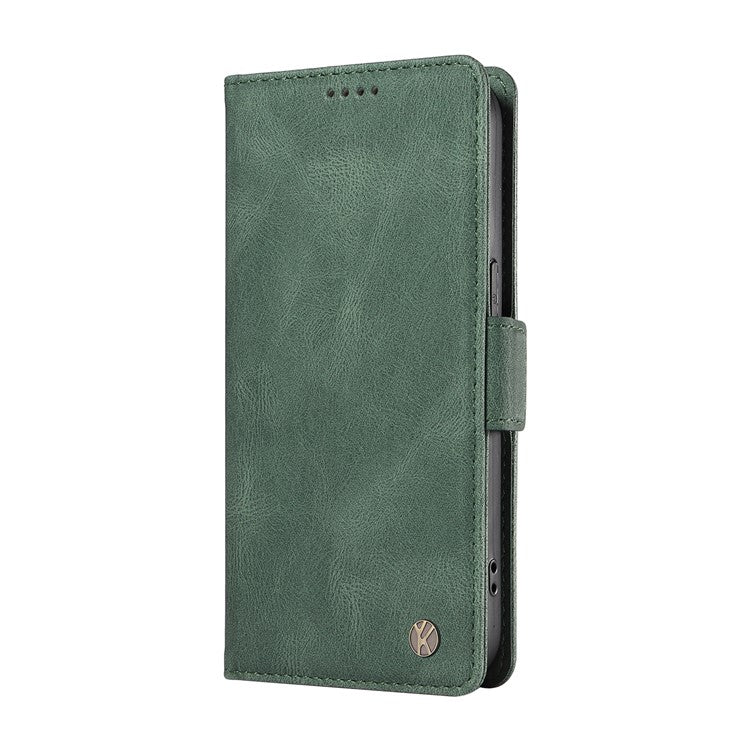 YIKATU YK-005 For OnePlus Nord CE4 Lite 5G / Oppo K12x 5G (China) Case PU Leather Phone Cover Stand Card Slots - Green