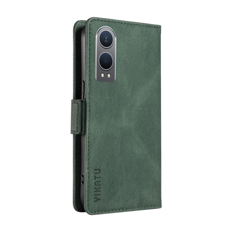 YIKATU YK-005 For OnePlus Nord CE4 Lite 5G / Oppo K12x 5G (China) Case PU Leather Phone Cover Stand Card Slots - Green