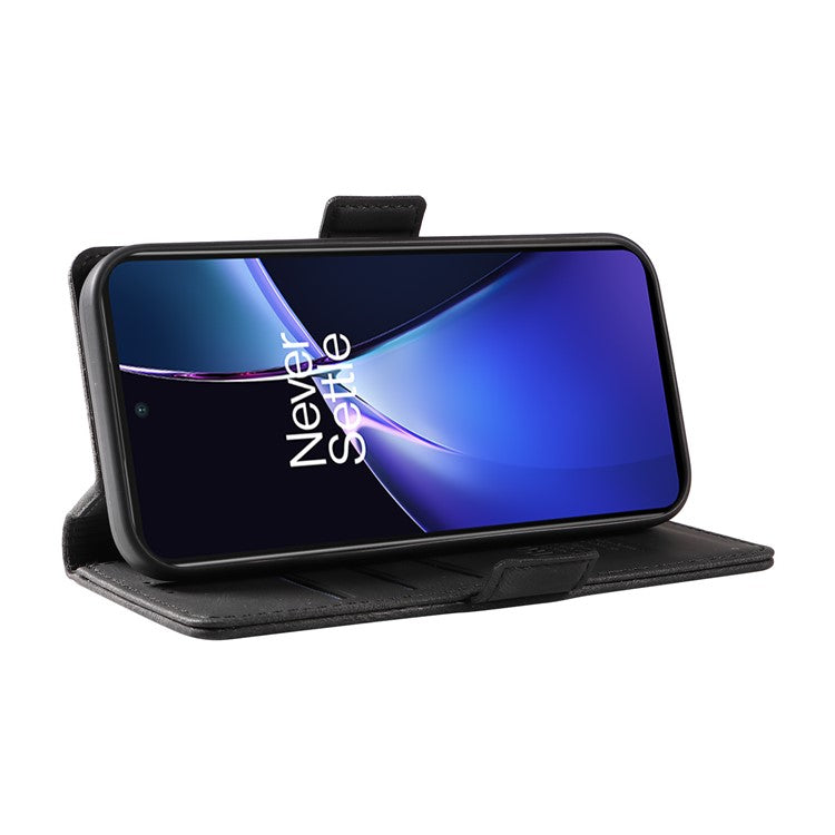 YIKATU YK-005 For OnePlus Nord CE4 Lite 5G / Oppo K12x 5G (China) Case PU Leather Phone Cover Stand Card Slots - Black