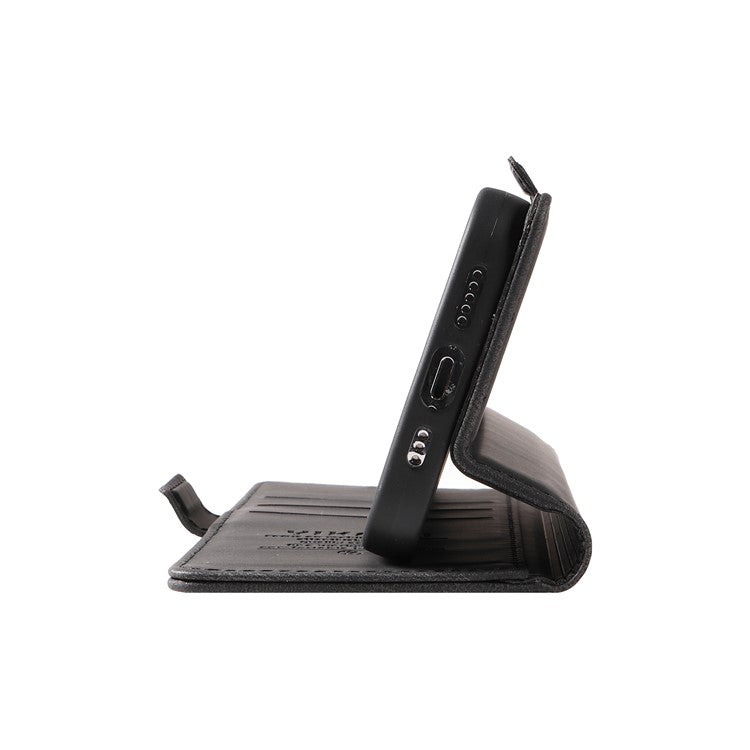 YIKATU YK-005 For OnePlus Nord CE4 Lite 5G / Oppo K12x 5G (China) Case PU Leather Phone Cover Stand Card Slots - Black