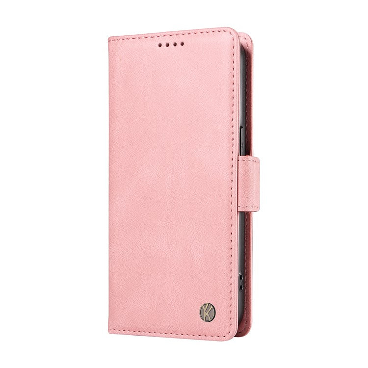 YIKATU YK-005 For OnePlus Nord CE4 Lite 5G / Oppo K12x 5G (China) Case PU Leather Phone Cover Stand Card Slots - Pink