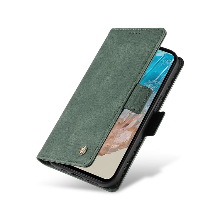 YIKATU YK-005 For Samsung Galaxy M35 5G Case PU Leather Wallet Phone Cover Skin Touch Feeling - Green