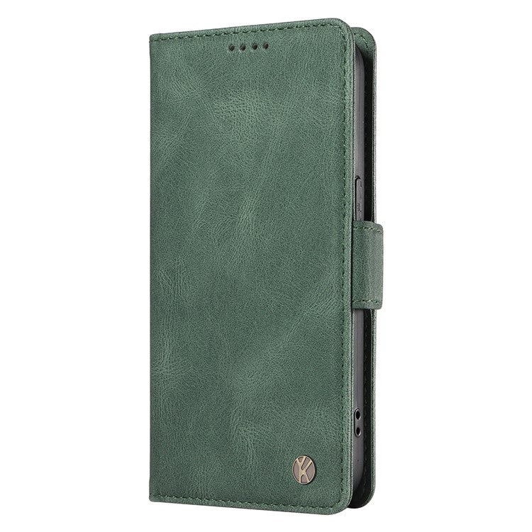 YIKATU YK-005 For Samsung Galaxy M35 5G Case PU Leather Wallet Phone Cover Skin Touch Feeling - Green