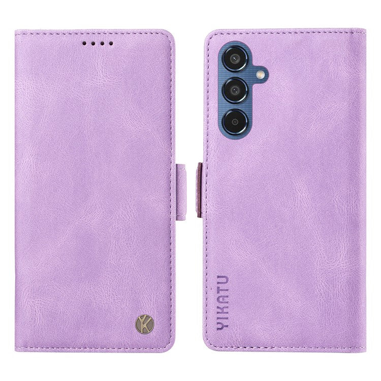 YIKATU YK-005 For Samsung Galaxy M35 5G Case PU Leather Wallet Phone Cover Skin Touch Feeling - Purple