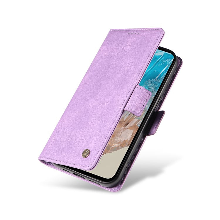 YIKATU YK-005 For Samsung Galaxy M35 5G Case PU Leather Wallet Phone Cover Skin Touch Feeling - Purple