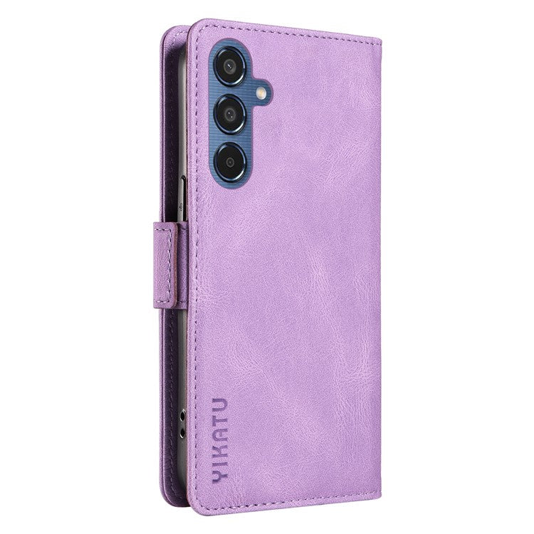 YIKATU YK-005 For Samsung Galaxy M35 5G Case PU Leather Wallet Phone Cover Skin Touch Feeling - Purple