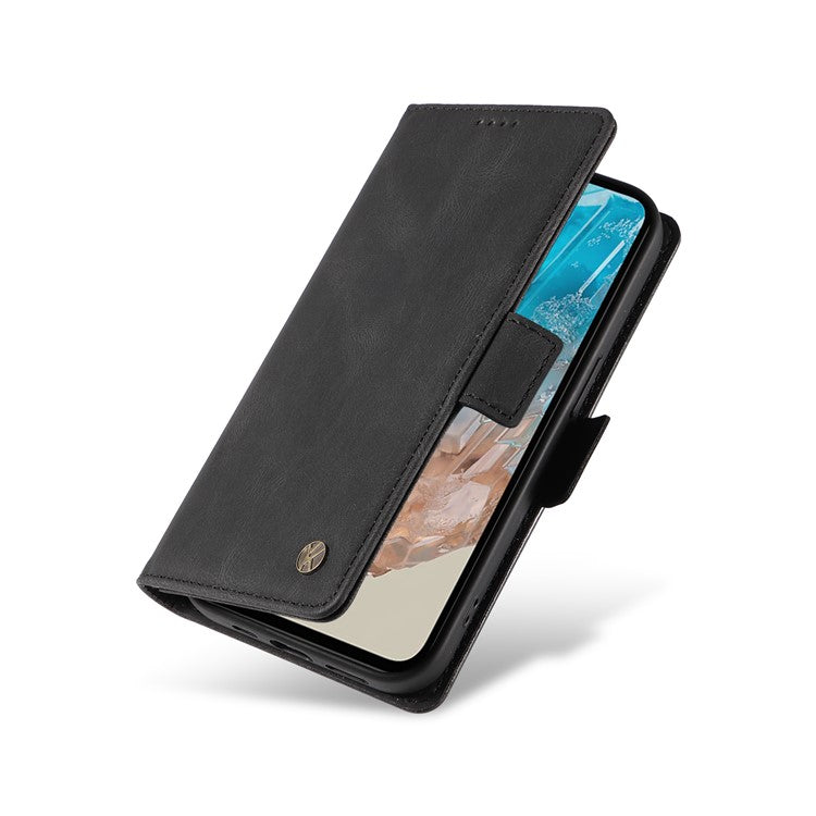 YIKATU YK-005 For Samsung Galaxy M35 5G Case PU Leather Wallet Phone Cover Skin Touch Feeling - Black