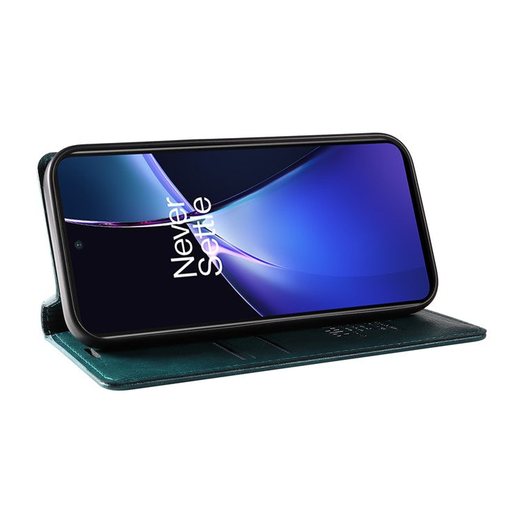 YIKATU YK-006 For OnePlus Nord CE4 Lite 5G / Oppo K12x 5G (China) Case Folio Magnetic Closure Leather Phone Cover - Blue