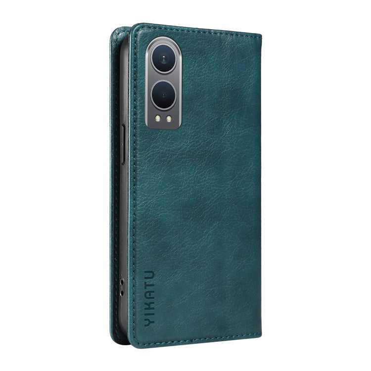 YIKATU YK-006 For OnePlus Nord CE4 Lite 5G / Oppo K12x 5G (China) Case Folio Magnetic Closure Leather Phone Cover - Blue
