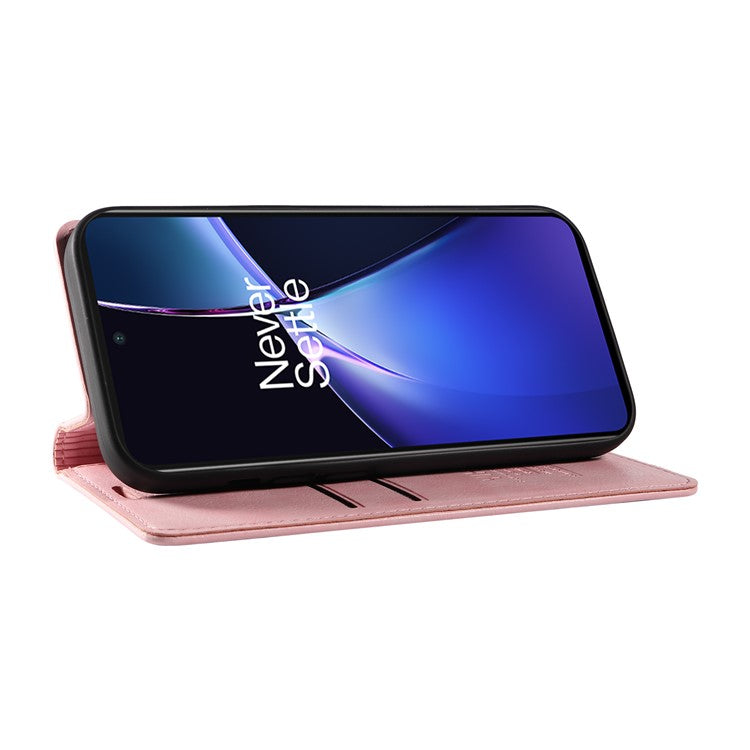 YIKATU YK-006 For OnePlus Nord CE4 Lite 5G / Oppo K12x 5G (China) Case Folio Magnetic Closure Leather Phone Cover - Pink
