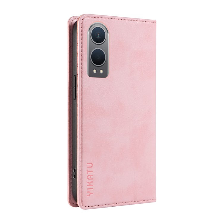YIKATU YK-006 For OnePlus Nord CE4 Lite 5G / Oppo K12x 5G (China) Case Folio Magnetic Closure Leather Phone Cover - Pink