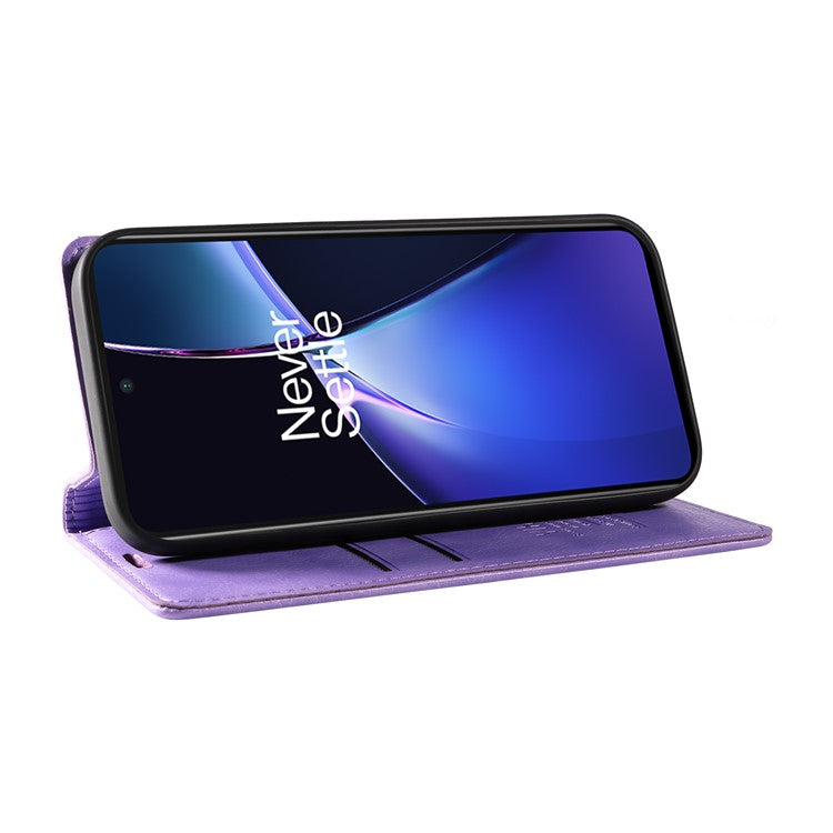 YIKATU YK-006 For OnePlus Nord CE4 Lite 5G / Oppo K12x 5G (China) Case Folio Magnetic Closure Leather Phone Cover - Purple