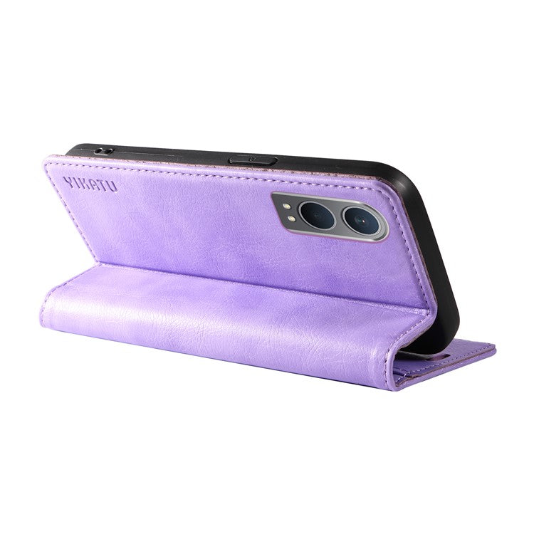 YIKATU YK-006 For OnePlus Nord CE4 Lite 5G / Oppo K12x 5G (China) Case Folio Magnetic Closure Leather Phone Cover - Purple