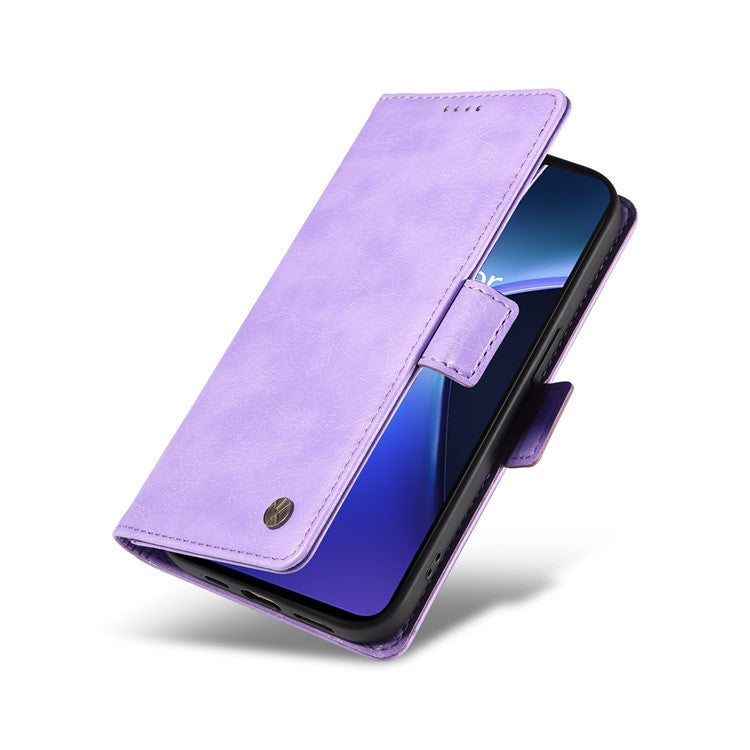 YIKATU YK-007 For OnePlus Nord CE4 Lite 5G / Oppo K12x 5G (China) Wallet Case Litchi Grain Leather Phone Protective Cover - Purple