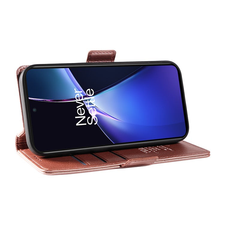 YIKATU YK-007 For OnePlus Nord CE4 Lite 5G / Oppo K12x 5G (China) Wallet Case Litchi Grain Leather Phone Protective Cover - Rose Gold