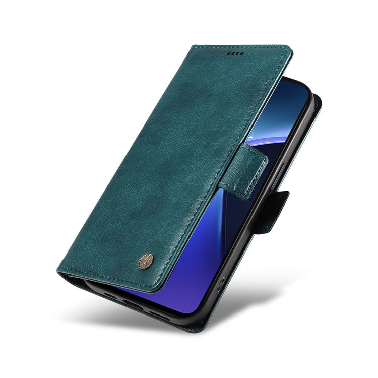 YIKATU YK-007 For OnePlus Nord CE4 Lite 5G / Oppo K12x 5G (China) Wallet Case Litchi Grain Leather Phone Protective Cover - Blue