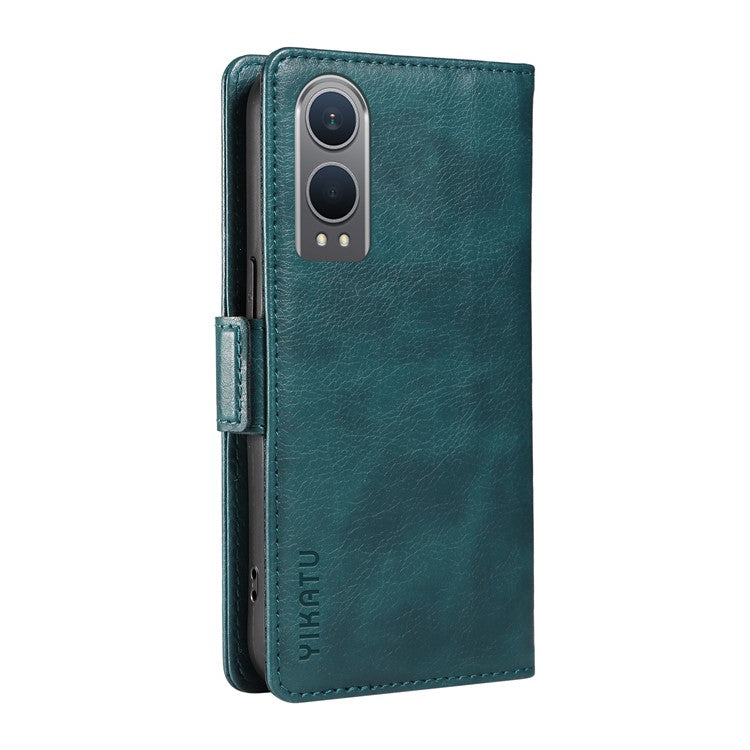 YIKATU YK-007 For OnePlus Nord CE4 Lite 5G / Oppo K12x 5G (China) Wallet Case Litchi Grain Leather Phone Protective Cover - Blue