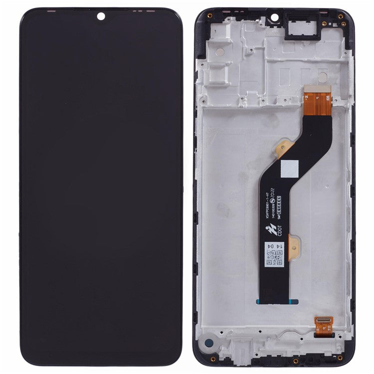 For TECNO Spark 6 Air KE6, KE6j Grade C LCD Screen and Digitizer Assembly + Frame Replacement Part (Without Logo)