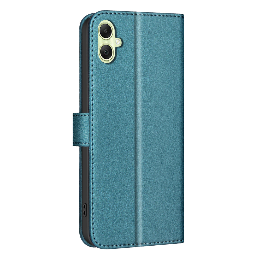 BINFEN COLOR BF34 for Samsung Galaxy A06 Case Wallet PU Leather Cover Square Grid Pattern - Green
