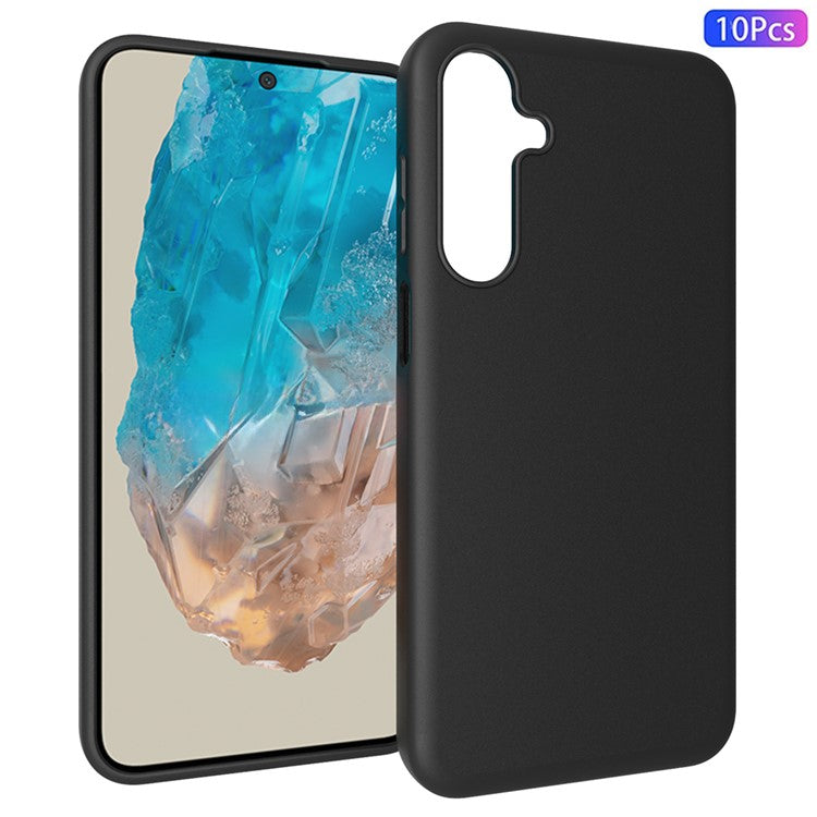 10Pcs / Pack for Samsung Galaxy M35 5G Case Anti-Fingerprint TPU Thin Phone Cover - Black