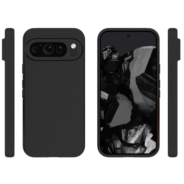 10Pcs / Pack for Google Pixel 9 Pro XL Case Anti-Fingerprint Soft TPU Protective Cover - Black