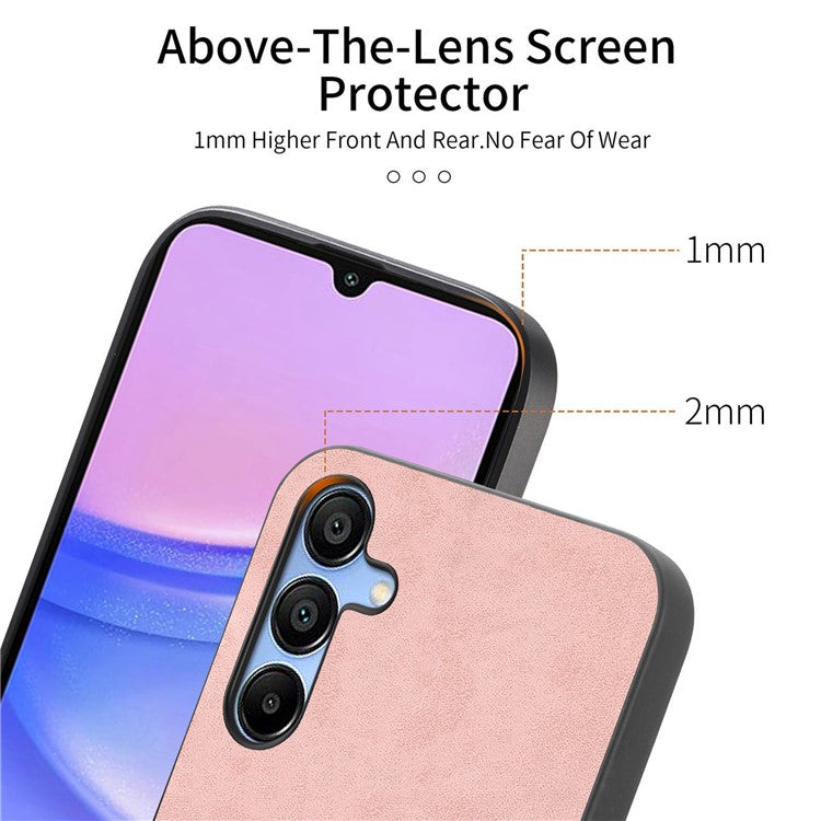 For Samsung Galaxy A15 4G / A15 5G Leather Back Case Compatible with MagSafe Skin-touch Phone Cover - Brown