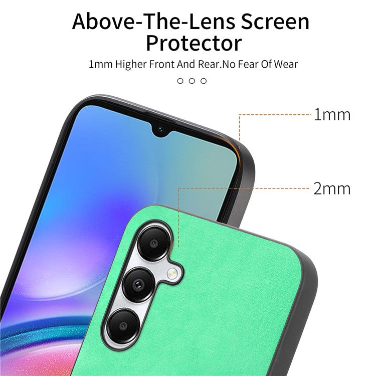 For Samsung Galaxy A05s 4G Leather Back Case Compatible with MagSafe Skin-touch Phone Cover - Purple