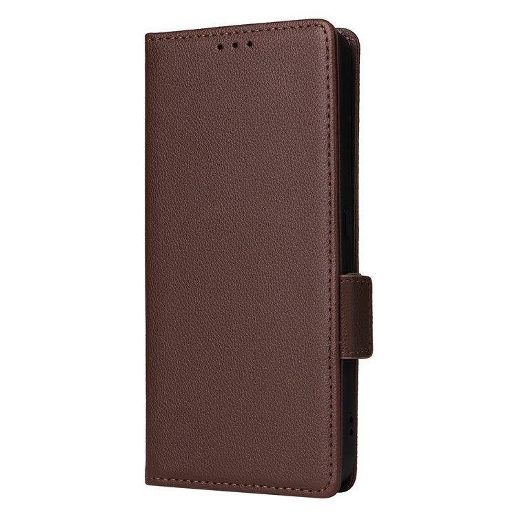 For Samsung Galaxy M35 5G Case PU Leather Wallet Stand View Phone Cover - Brown