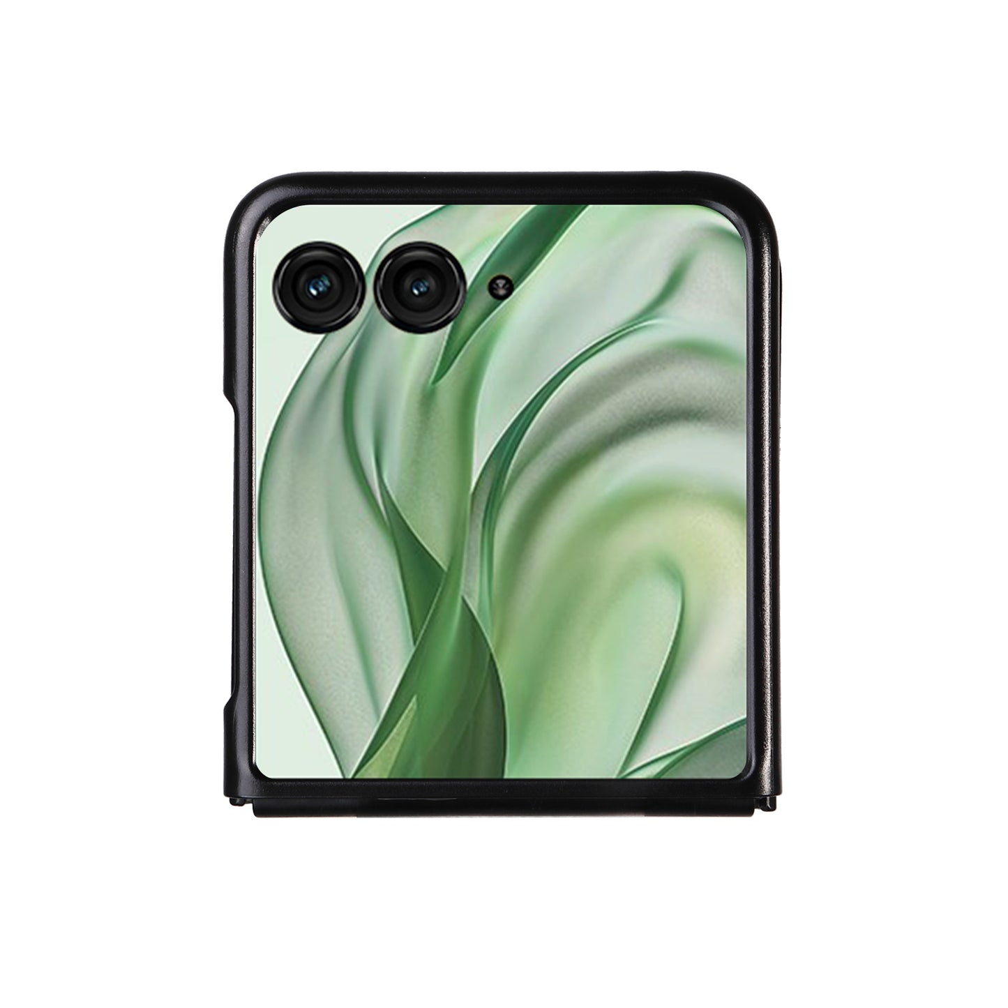 For Motorola Razr 50 Ultra 5G Case Litchi Texture Leather+Hard PC Phone Cover - Black