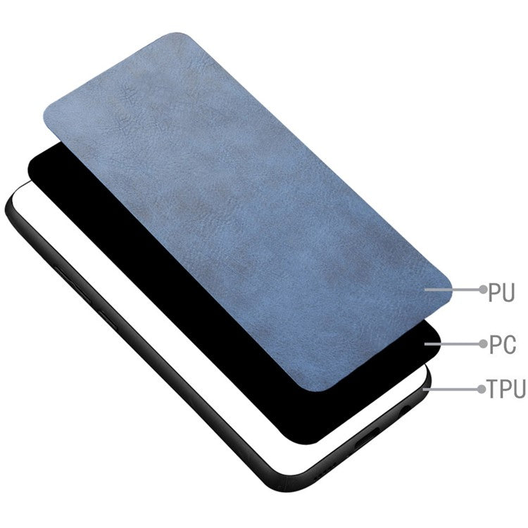 For Infinix Smart 8 Plus / 8 Pro 4G Case Stitching Line PU Leather+PC+TPU Phone Cover - Blue