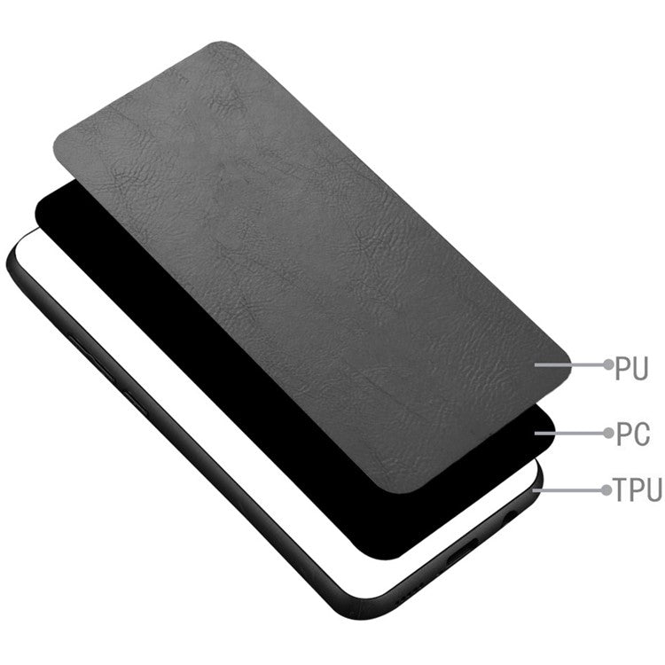 For Infinix Smart 8 Plus / 8 Pro 4G Case Stitching Line PU Leather+PC+TPU Phone Cover - Black