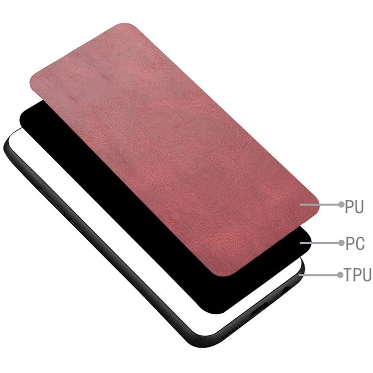 For Infinix Smart 8 Plus / 8 Pro 4G Case Stitching Line PU Leather+PC+TPU Phone Cover - Red