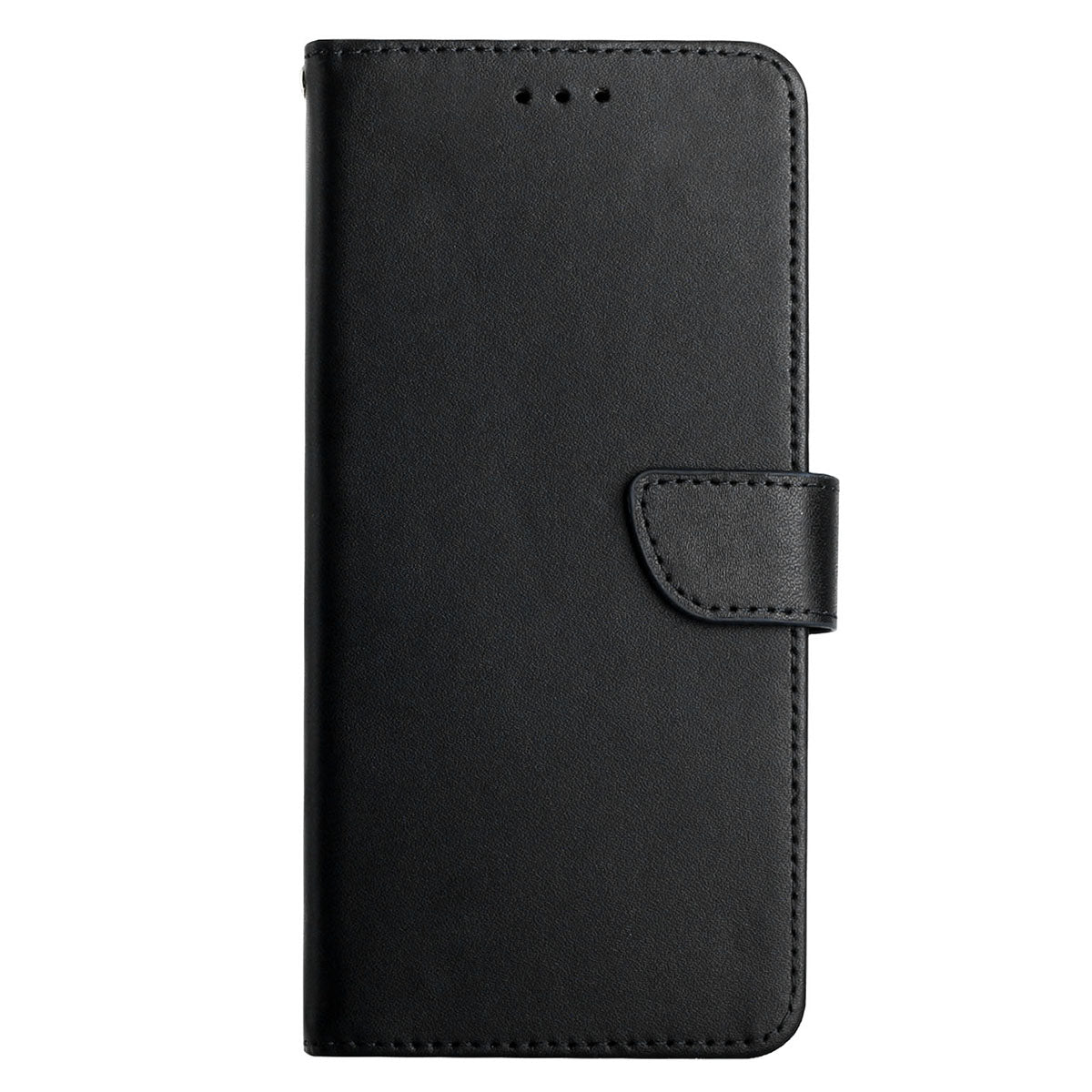 HT02 For Samsung Galaxy A06 Case Nappa Texture Genuine Cow Leather Phone Cover - Black