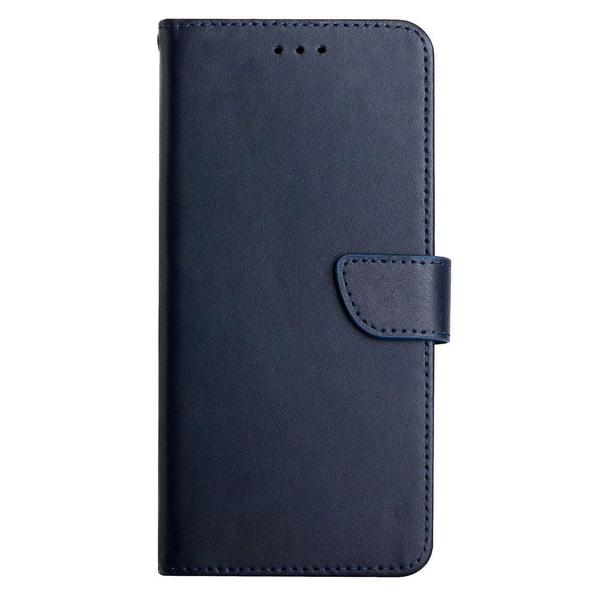 HT02 For Samsung Galaxy A06 Case Nappa Texture Genuine Cow Leather Phone Cover - Blue