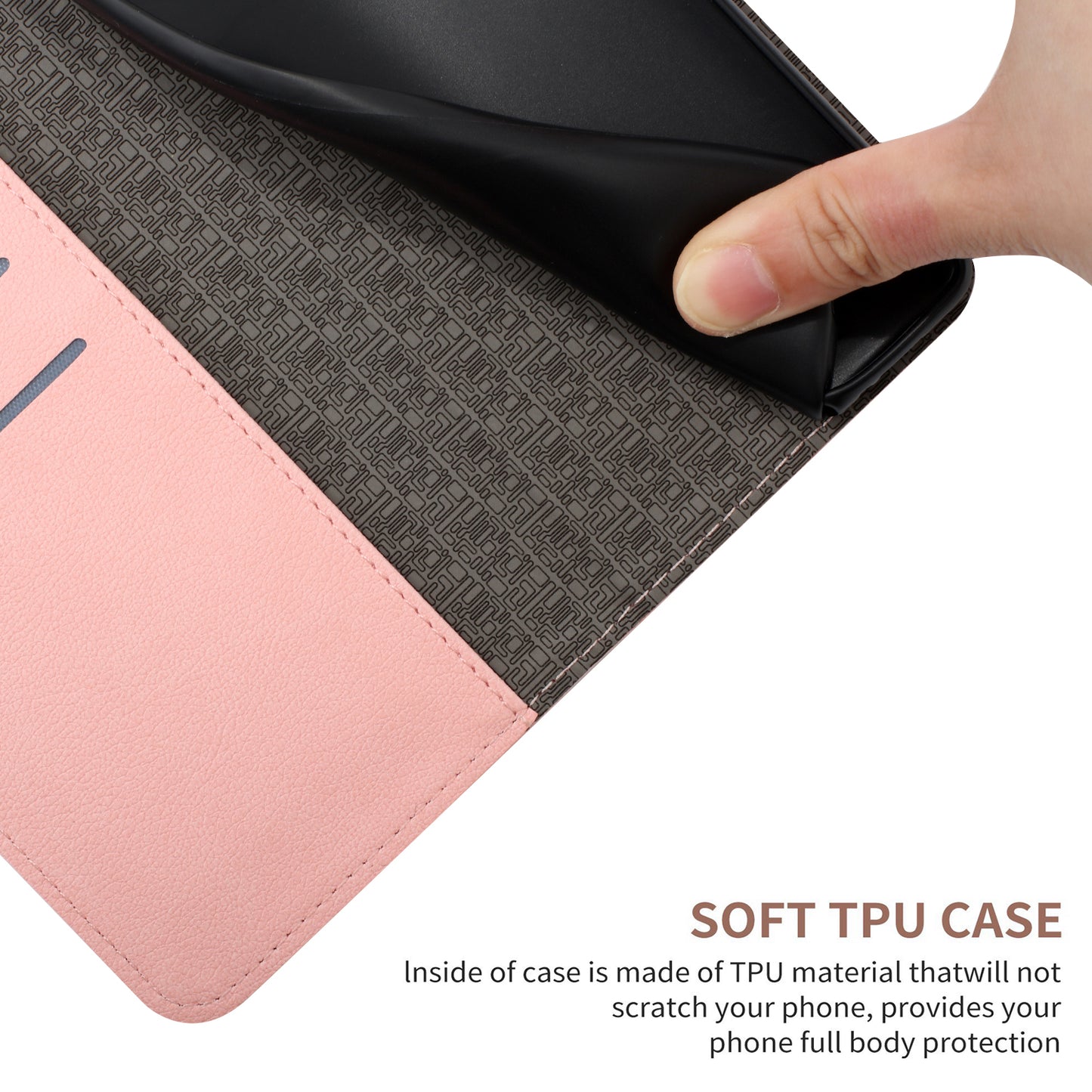 HT06 For Samsung Galaxy A16 5G / A16 4G Wallet Case PU Leather Flip Folio Phone Cover - Pink