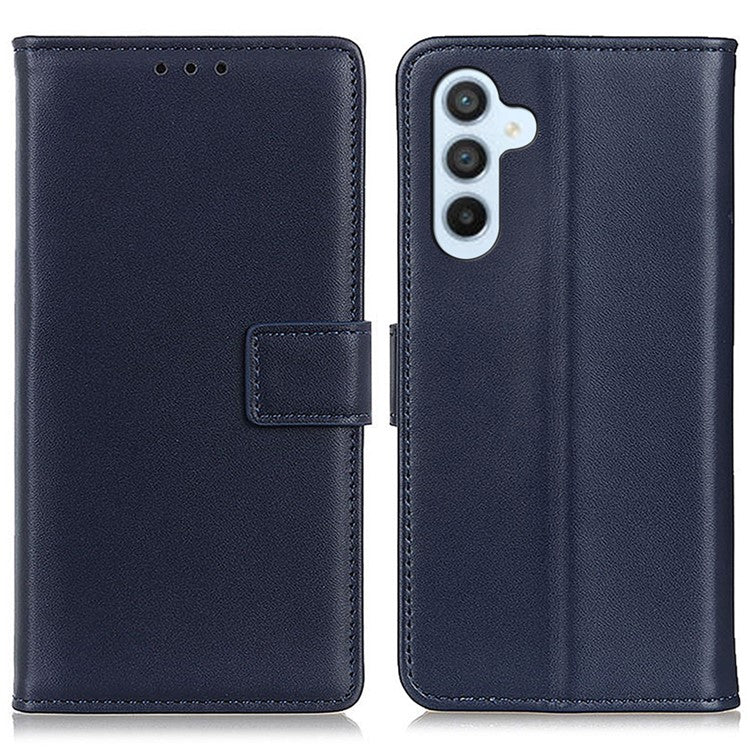 For Samsung Galaxy M35 5G Case Card Slots PU Leather Flip Stand Phone Cover - Blue