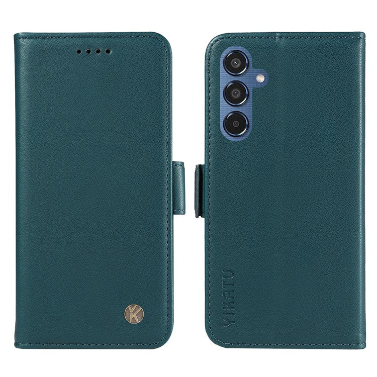 YIKATU YK-003 For Samsung Galaxy M35 5G Case Flip Wallet Shockproof Leather Phone Cover - Green